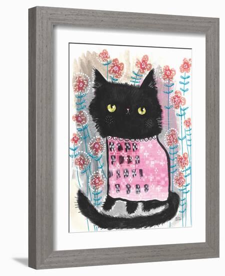 Flower Kitty-Melissa Averinos-Framed Art Print