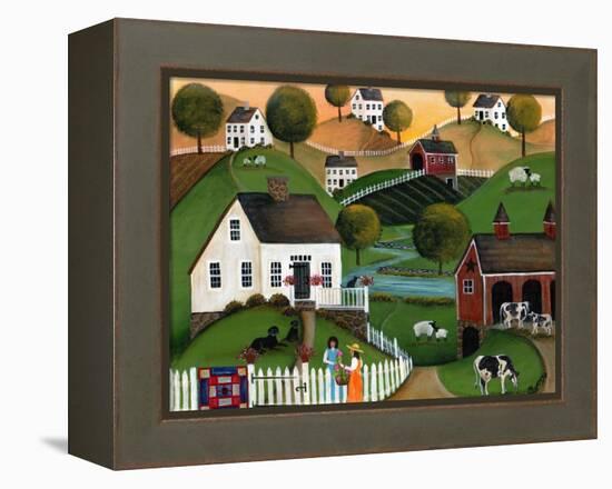 Flower Lady Dairy Farm Cheryl Bartley-Cheryl Bartley-Framed Premier Image Canvas