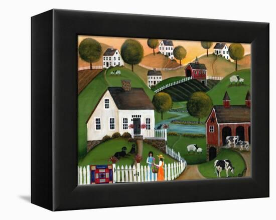 Flower Lady Dairy Farm Cheryl Bartley-Cheryl Bartley-Framed Premier Image Canvas