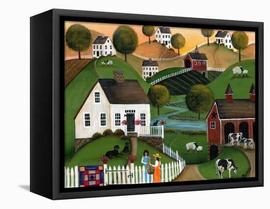 Flower Lady Dairy Farm Cheryl Bartley-Cheryl Bartley-Framed Premier Image Canvas