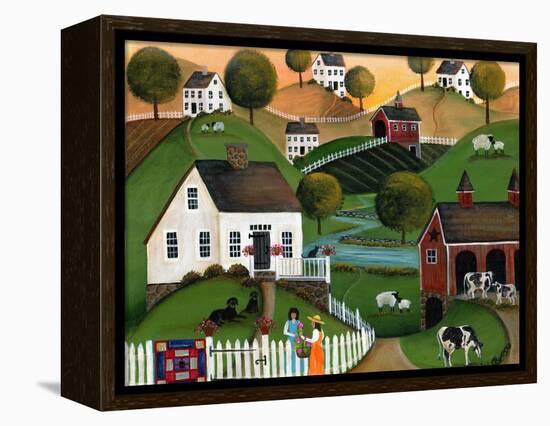 Flower Lady Dairy Farm Cheryl Bartley-Cheryl Bartley-Framed Premier Image Canvas