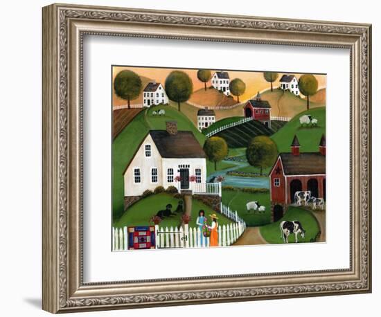 Flower Lady Dairy Farm Cheryl Bartley-Cheryl Bartley-Framed Giclee Print