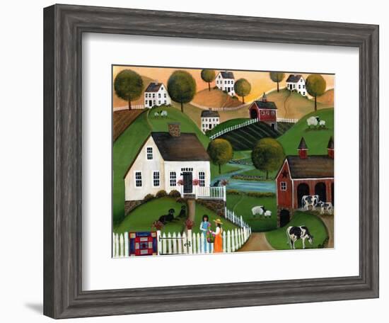 Flower Lady Dairy Farm Cheryl Bartley-Cheryl Bartley-Framed Giclee Print