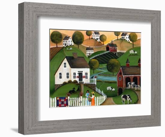 Flower Lady Dairy Farm Cheryl Bartley-Cheryl Bartley-Framed Giclee Print