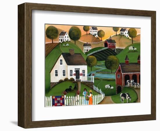 Flower Lady Dairy Farm Cheryl Bartley-Cheryl Bartley-Framed Giclee Print