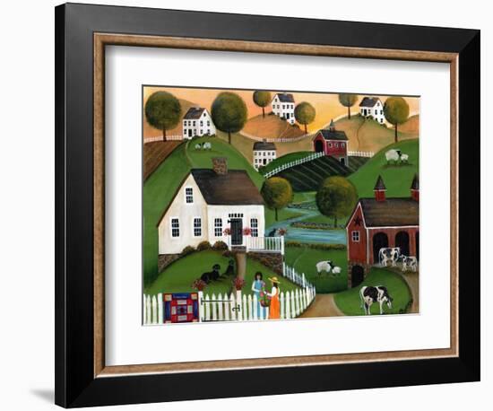 Flower Lady Dairy Farm Cheryl Bartley-Cheryl Bartley-Framed Giclee Print