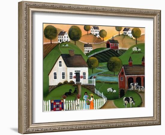 Flower Lady Dairy Farm Cheryl Bartley-Cheryl Bartley-Framed Giclee Print