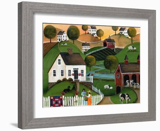 Flower Lady Dairy Farm Cheryl Bartley-Cheryl Bartley-Framed Giclee Print