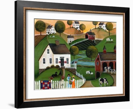 Flower Lady Dairy Farm Cheryl Bartley-Cheryl Bartley-Framed Giclee Print