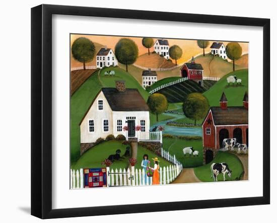 Flower Lady Dairy Farm Cheryl Bartley-Cheryl Bartley-Framed Giclee Print