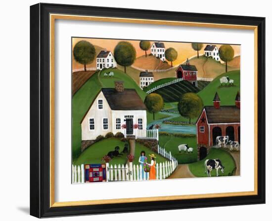 Flower Lady Dairy Farm Cheryl Bartley-Cheryl Bartley-Framed Giclee Print