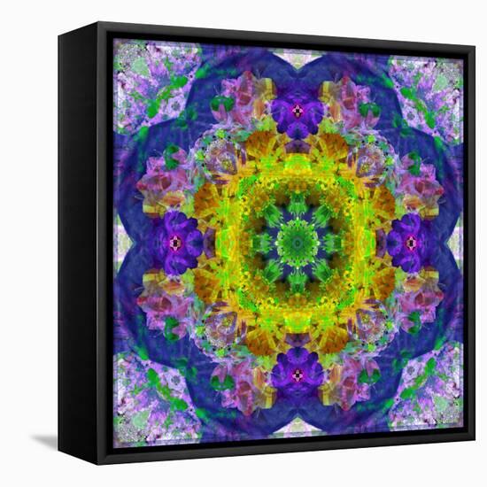 Flower Mandala, Photograph, Layer Work-Alaya Gadeh-Framed Premier Image Canvas