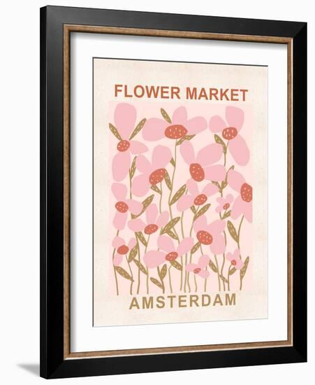 Flower Market Amsterdam-null-Framed Art Print