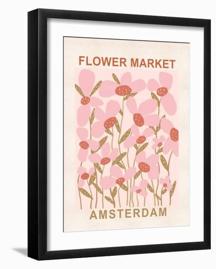 Flower Market Amsterdam-null-Framed Art Print