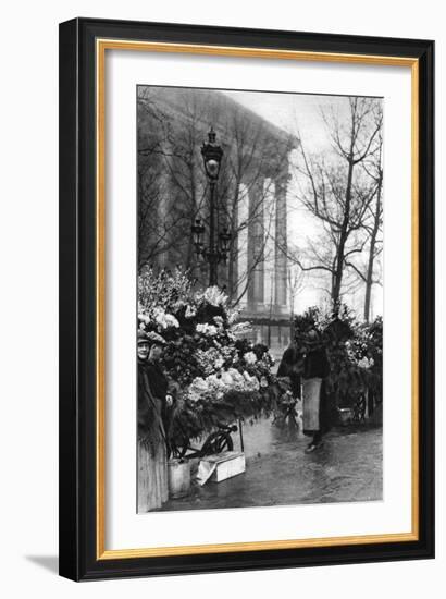 Flower Market at the Madeleine, Paris, 1931-Ernest Flammarion-Framed Giclee Print