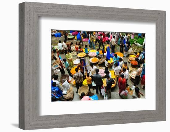 Flower Market, Bangalore, Karnataka, India, Asia-Bhaskar Krishnamurthy-Framed Photographic Print