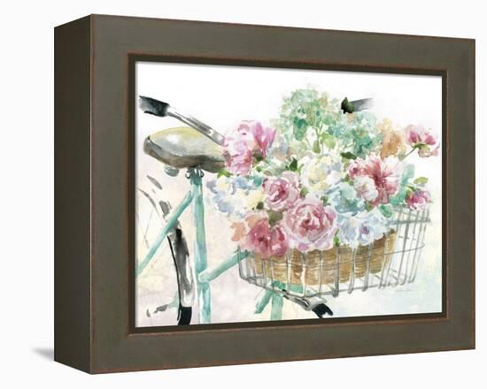 Flower Market Bicycle-Studio M-Framed Stretched Canvas