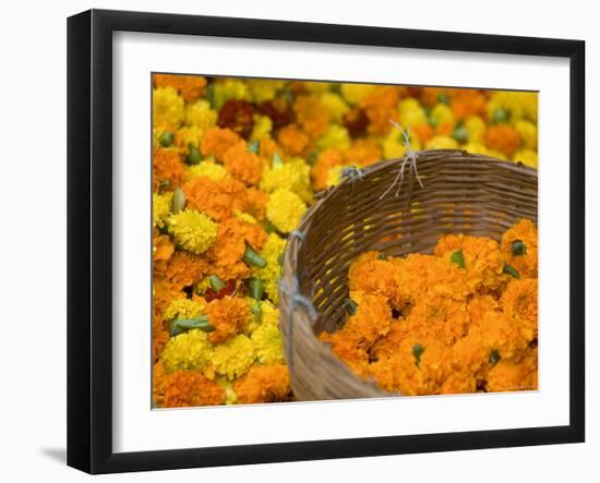 Flower Market, Calcutta, West Bengal, India-Peter Adams-Framed Photographic Print