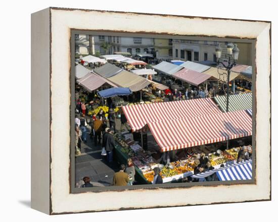 Flower Market, Cours Saleya, Nice, Alpes-Maritimes, Provence, France-Bruno Barbier-Framed Premier Image Canvas