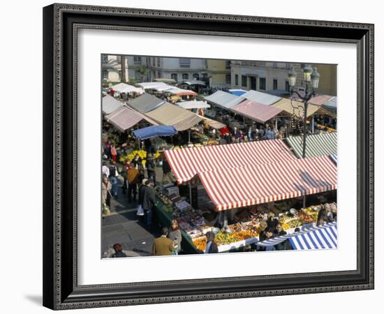 Flower Market, Cours Saleya, Nice, Alpes-Maritimes, Provence, France-Bruno Barbier-Framed Photographic Print