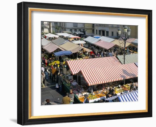 Flower Market, Cours Saleya, Nice, Alpes-Maritimes, Provence, France-Bruno Barbier-Framed Photographic Print