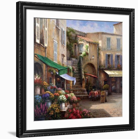 Flower Market Courtyard-Han Chang-Framed Art Print