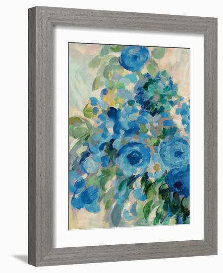 Flower Market II Blue-Silvia Vassileva-Framed Art Print