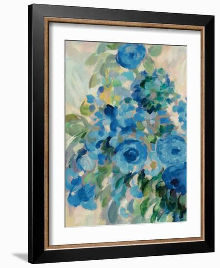 Flower Market II Blue-Silvia Vassileva-Framed Art Print