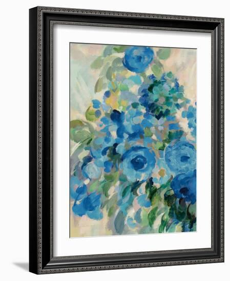 Flower Market II Blue-Silvia Vassileva-Framed Art Print