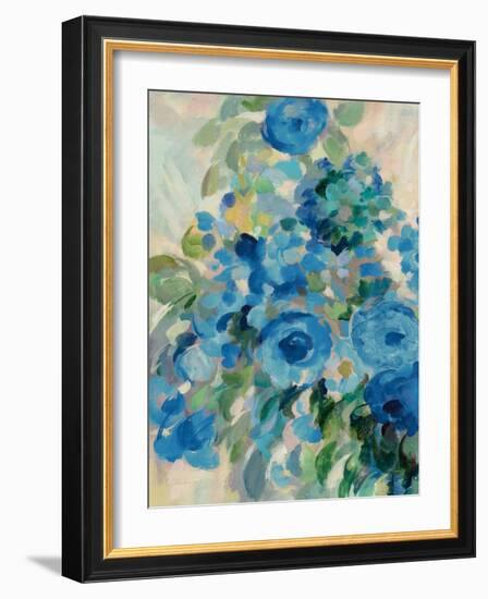 Flower Market II Blue-Silvia Vassileva-Framed Art Print