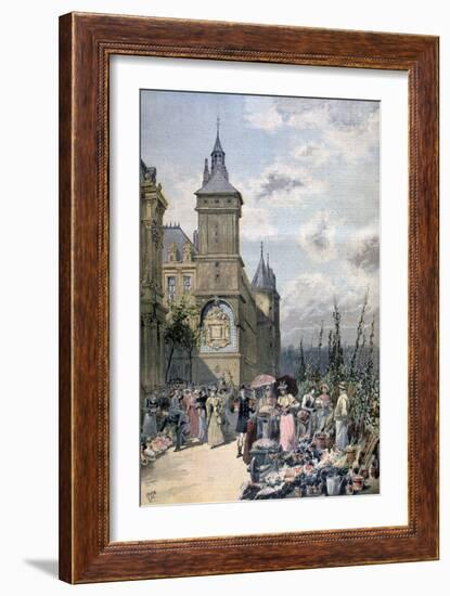 Flower Market in Spring, Paris, 1893-Henri Meyer-Framed Giclee Print