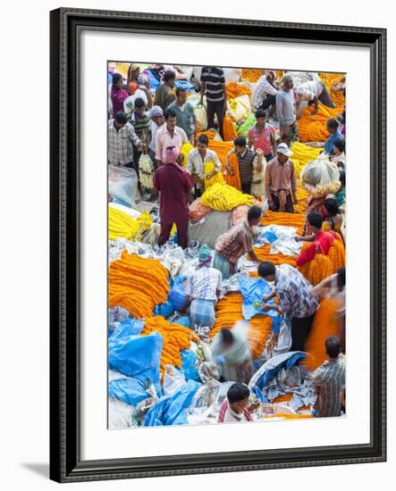 Flower Market, Kolkata (Calcutta), India-Peter Adams-Framed Photographic Print
