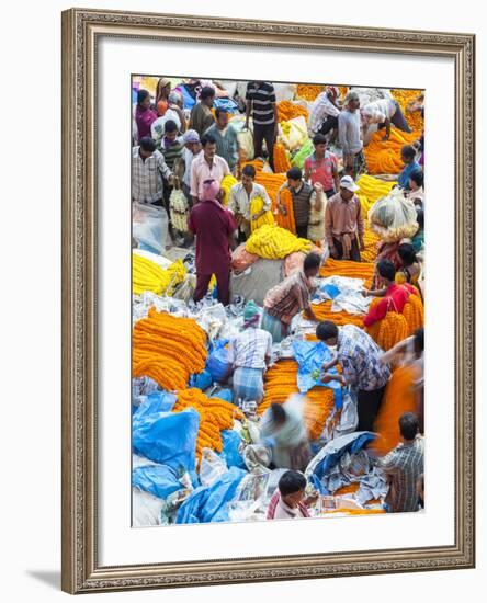 Flower Market, Kolkata (Calcutta), India-Peter Adams-Framed Photographic Print