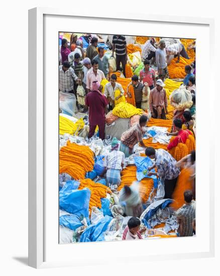 Flower Market, Kolkata (Calcutta), India-Peter Adams-Framed Photographic Print