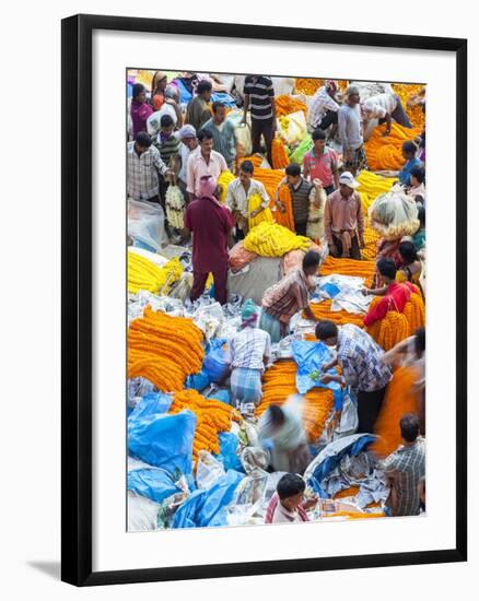 Flower Market, Kolkata (Calcutta), India-Peter Adams-Framed Photographic Print