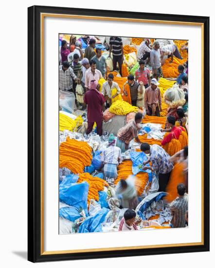 Flower Market, Kolkata (Calcutta), India-Peter Adams-Framed Photographic Print