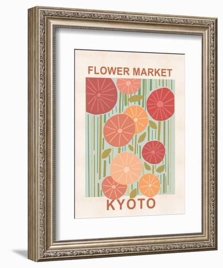 Flower Market Kyoto-null-Framed Premium Giclee Print