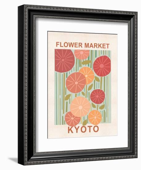 Flower Market Kyoto-null-Framed Premium Giclee Print