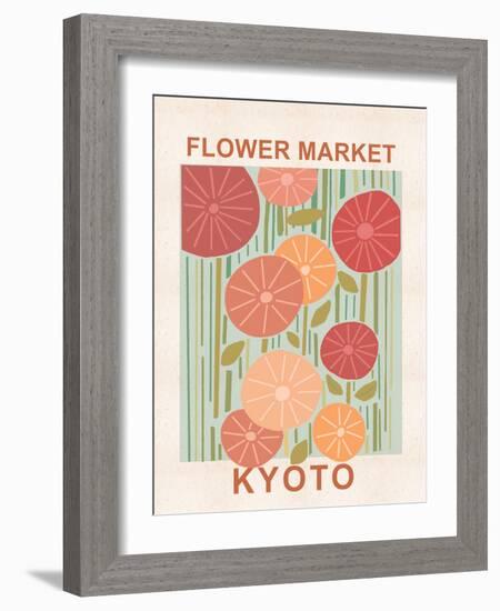 Flower Market Kyoto-null-Framed Art Print