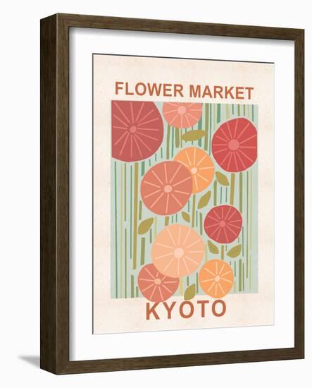 Flower Market Kyoto-null-Framed Art Print