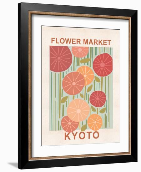 Flower Market Kyoto-null-Framed Art Print