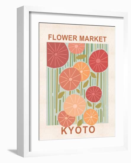 Flower Market Kyoto-null-Framed Art Print