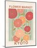 Flower Market Kyoto-null-Mounted Art Print