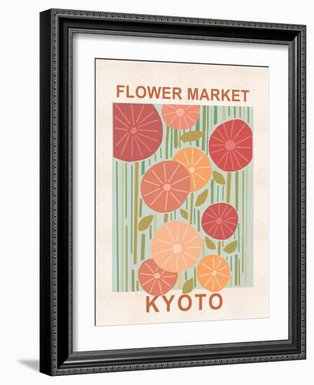 Flower Market Kyoto-null-Framed Art Print