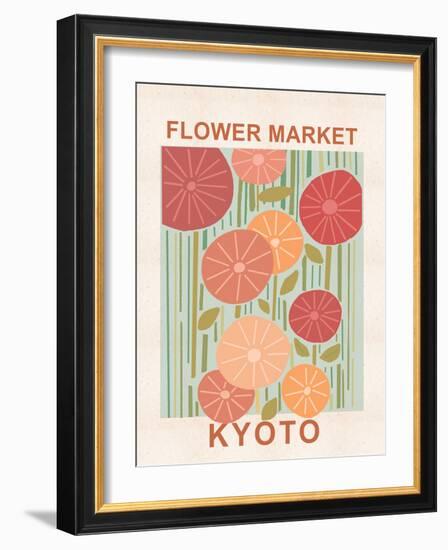 Flower Market Kyoto-null-Framed Art Print