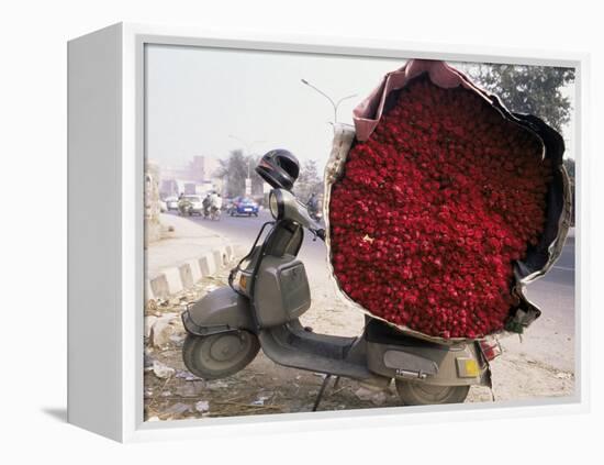 Flower Market, Lado Sarai, Delhi, India-John Henry Claude Wilson-Framed Premier Image Canvas