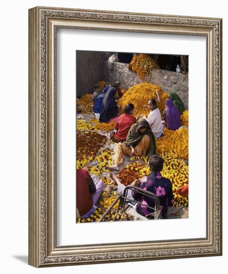 Flower Market, Lado Sarai, Delhi, India-John Henry Claude Wilson-Framed Photographic Print