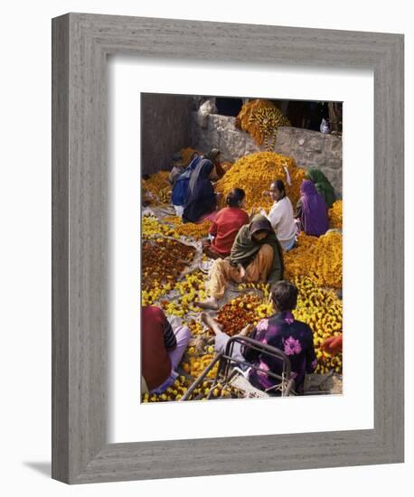 Flower Market, Lado Sarai, Delhi, India-John Henry Claude Wilson-Framed Photographic Print