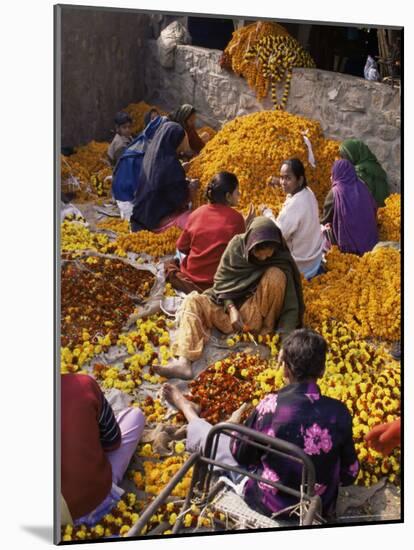 Flower Market, Lado Sarai, Delhi, India-John Henry Claude Wilson-Mounted Photographic Print