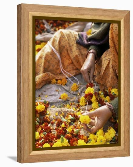 Flower Market, Lado Sarai, Delhi, India-John Henry Claude Wilson-Framed Premier Image Canvas